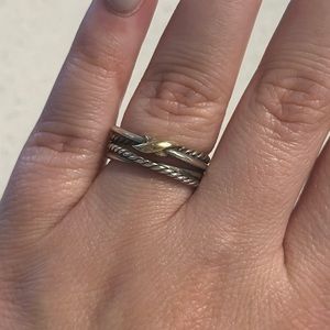 David Yurman X Crossover Ring Size 6